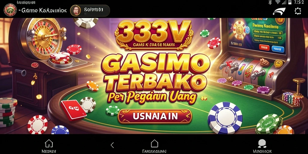 Screenshot gameplay 333V menampilkan suasana kasino yang menarik.