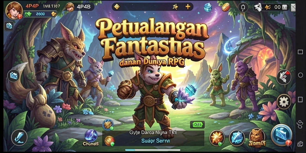 Tampilan gameplay RPG yang memukau di 4P4P.