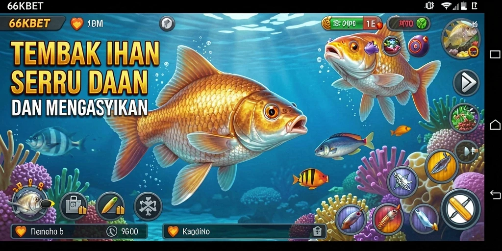 Tampilan gameplay seru dari 66KBET saat berburu ikan.
