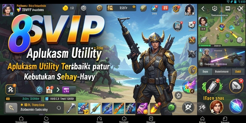 Tampilan utama aplikasi 8SVIP yang user-friendly.