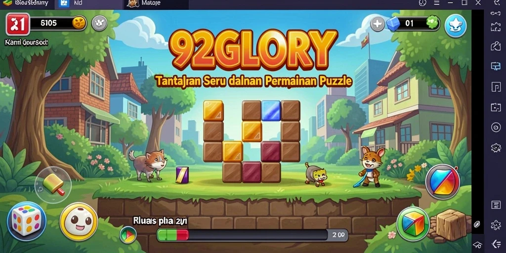 Gameplay seru 92GLORY dengan tantangan Puzzle yang menarik.