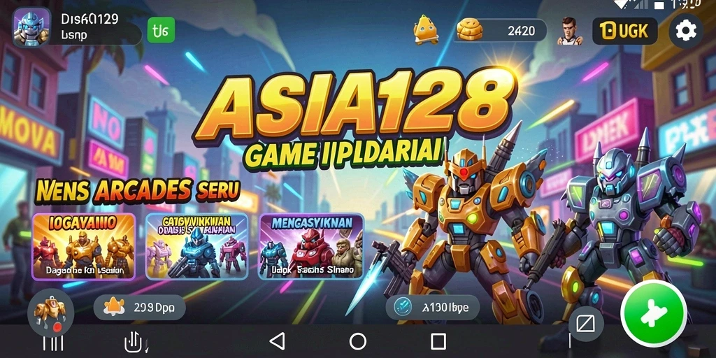 Tampilan seru gameplay ASIA128 dengan aksi arcade yang intens.