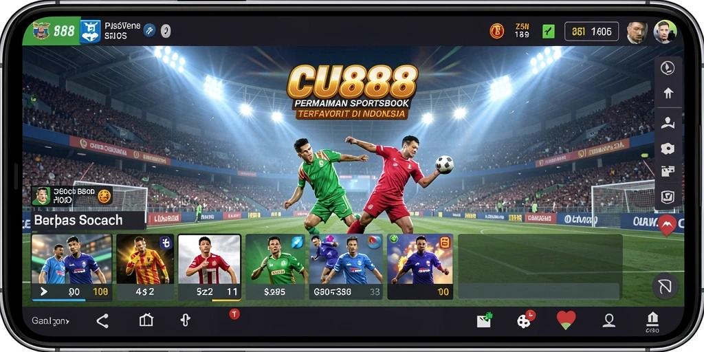 Tampilan utama CU888 dengan fitur taruhan olahraga yang menarik.