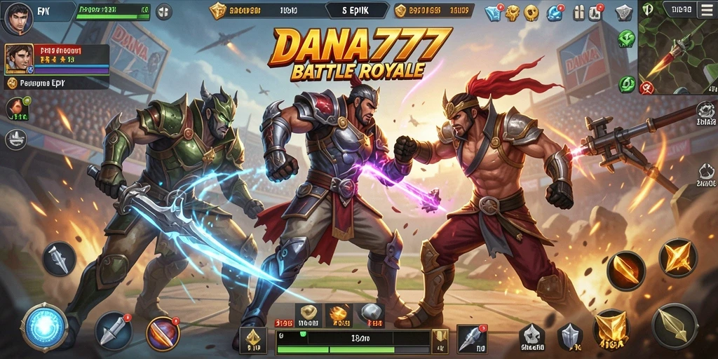 Gameplay seru di DANA777 dengan aksi Battle Royale yang mendebarkan.