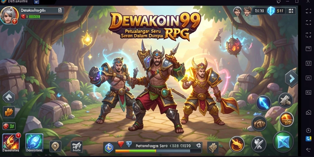 Screenshot gameplay DEWAKOIN99 menampilkan aksi seru dalam dunia RPG.