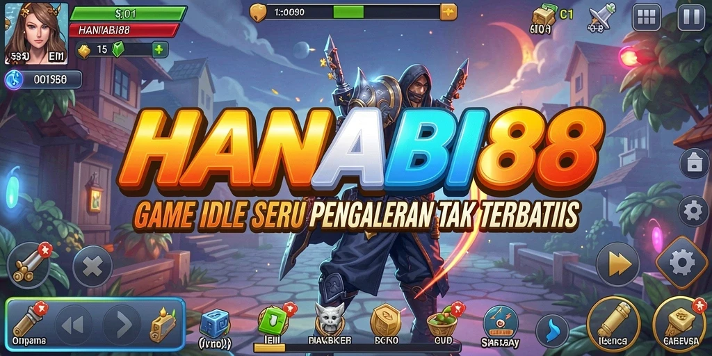 Tampilan gameplay <strong>HANABI88</strong> yang penuh warna dan karakter unik.