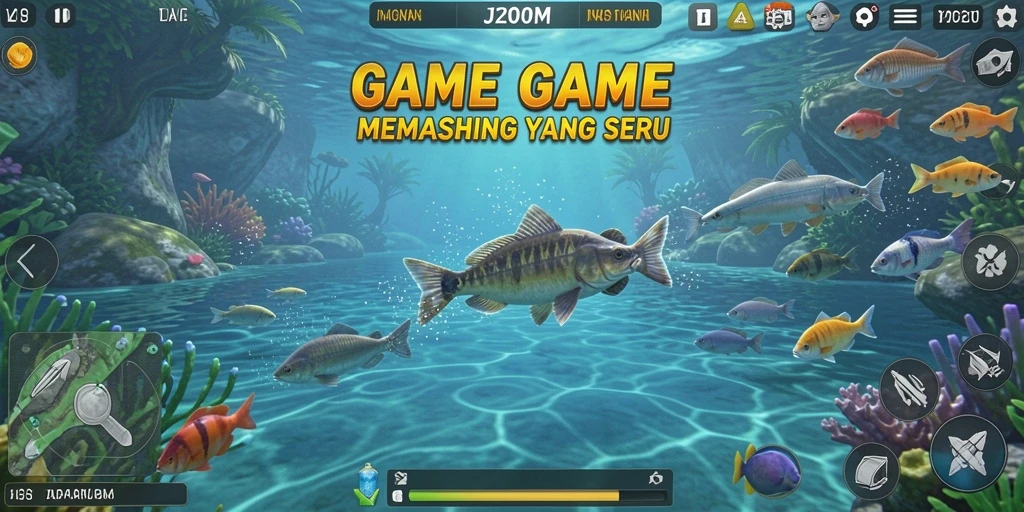 Tangkapan ikan yang dilakukan dalam gameplay J200M yang menegangkan.