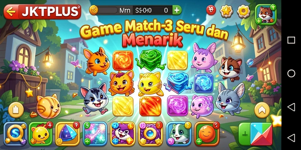 Tampilan gameplay JKTPLUS yang menarik dan penuh warna.
