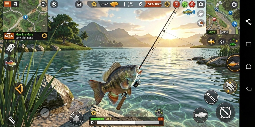 Tampilan gameplay JOS77 yang menarik saat memancing.