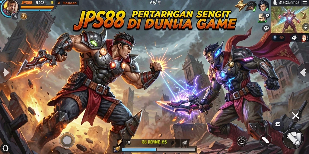 Screenshot JPS88 menampilkan pertarungan karakter yang intens dan mendebarkan.