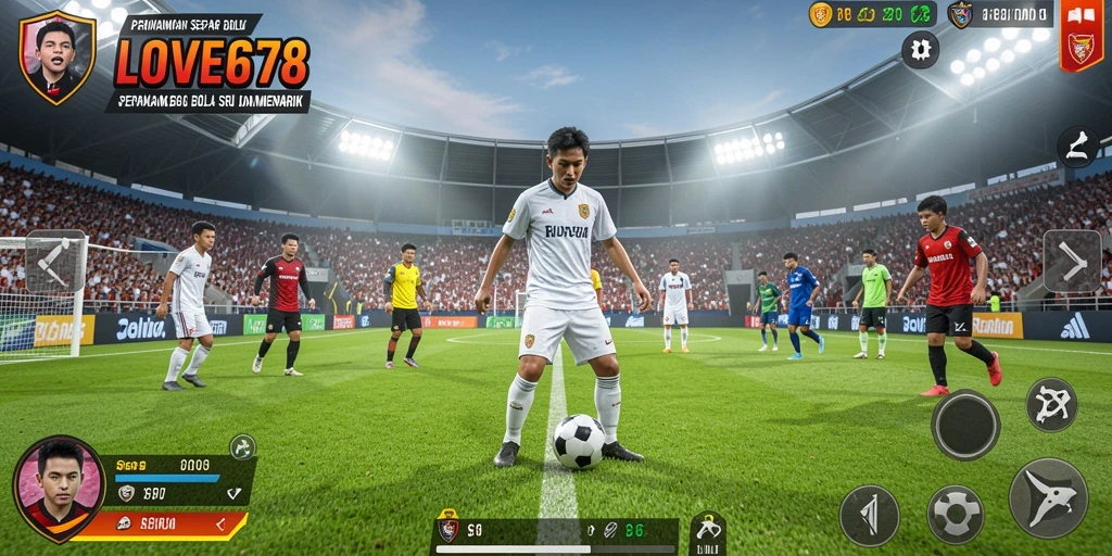 Tampilan gameplay seru di sepak bola LOVE678.