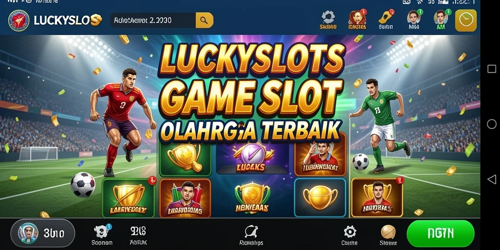 Tampilan menarik dari gameplay LUCKYSLOTS dengan tema olahraga.