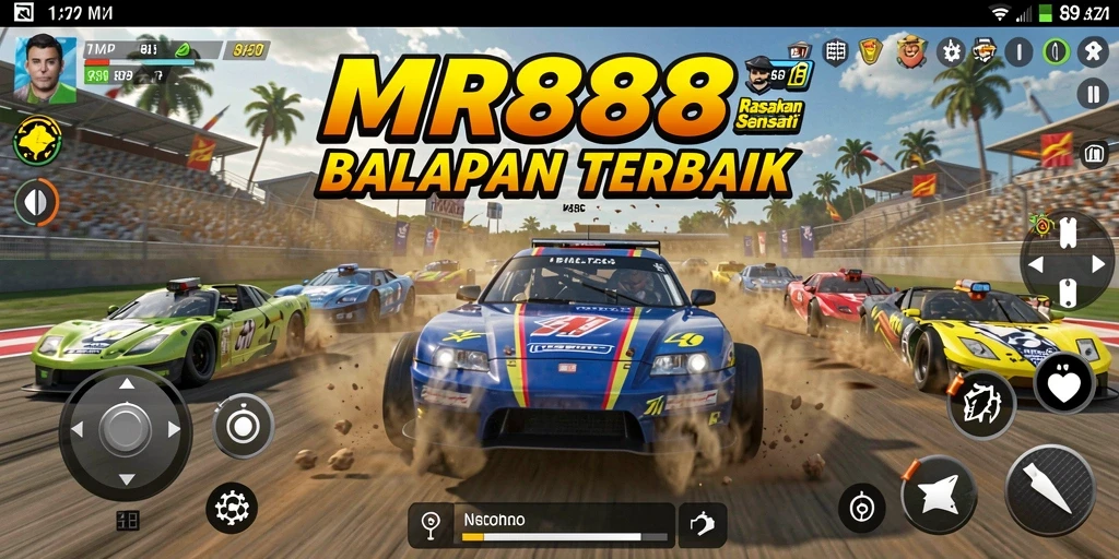 Tampilan dramatis dari balapan seru di MR888.
