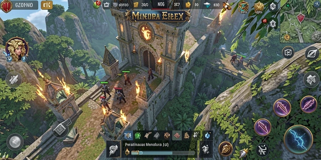 Tampilan gameplay N06 yang penuh aksi dalam Tower Defense.