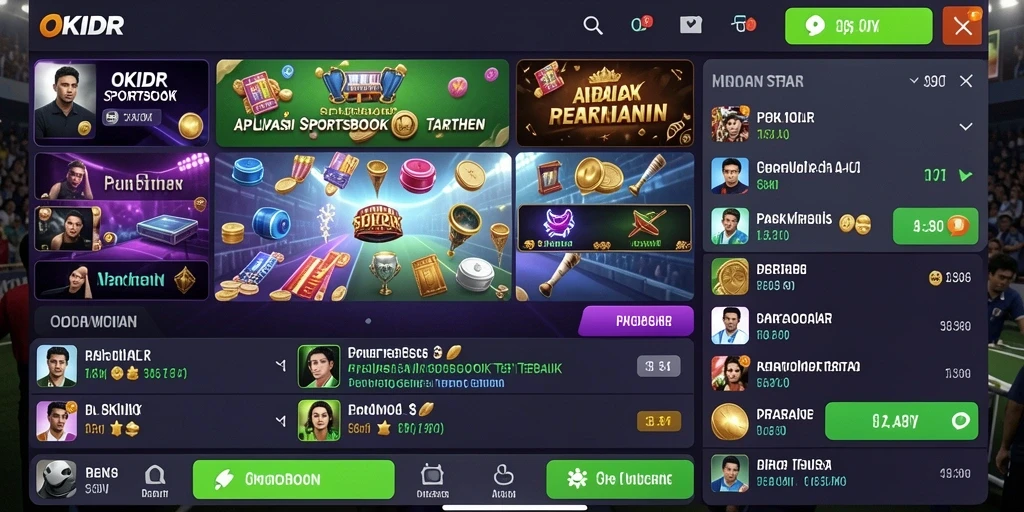 Tampilan gameplay OKIDR yang menarik dan interaktif untuk Sportsbook.