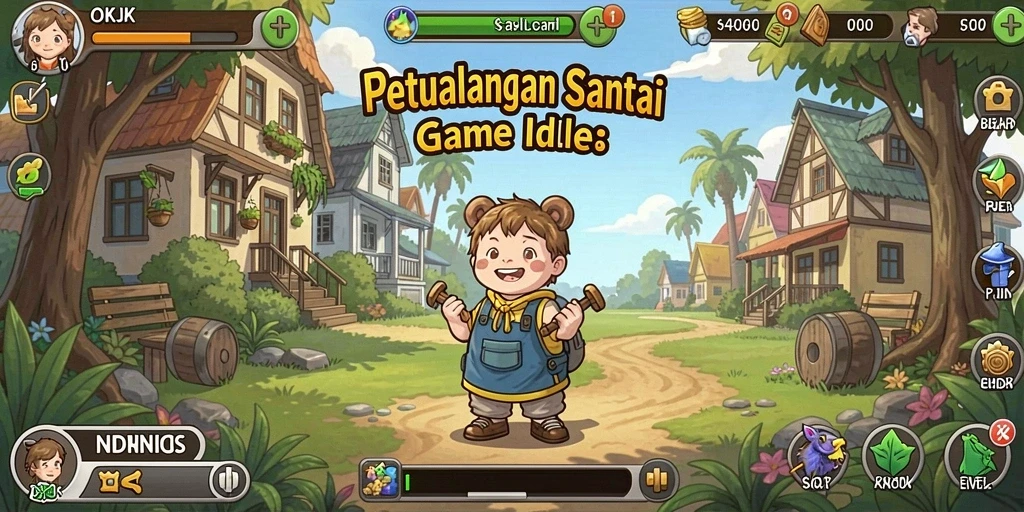 Screenshot gameplay OKJK menampilkan karakter dalam aksi Idle yang menarik.