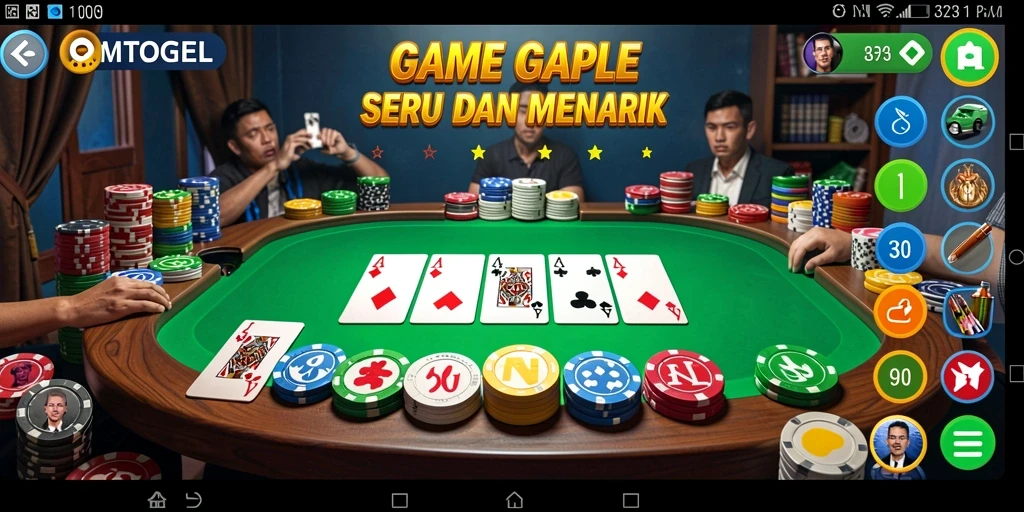 Screenshot gameplay Gaple yang menarik dan interaktif.