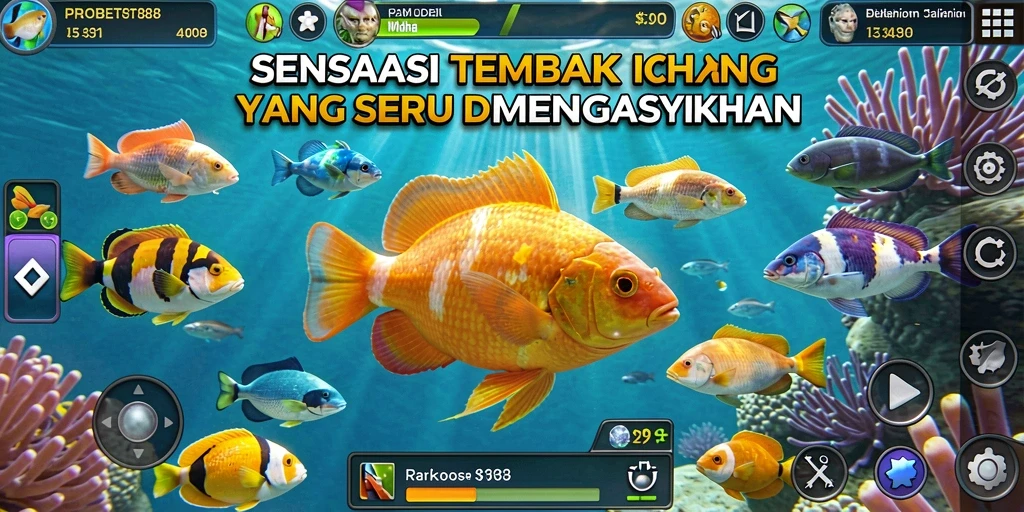 Gameplay PROBET88 yang memukau dengan aksi menembak ikan.