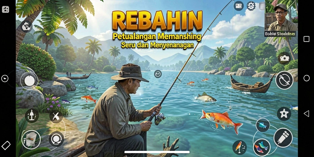 Gameplay memancing yang menarik dan realistis di REBAHIN.