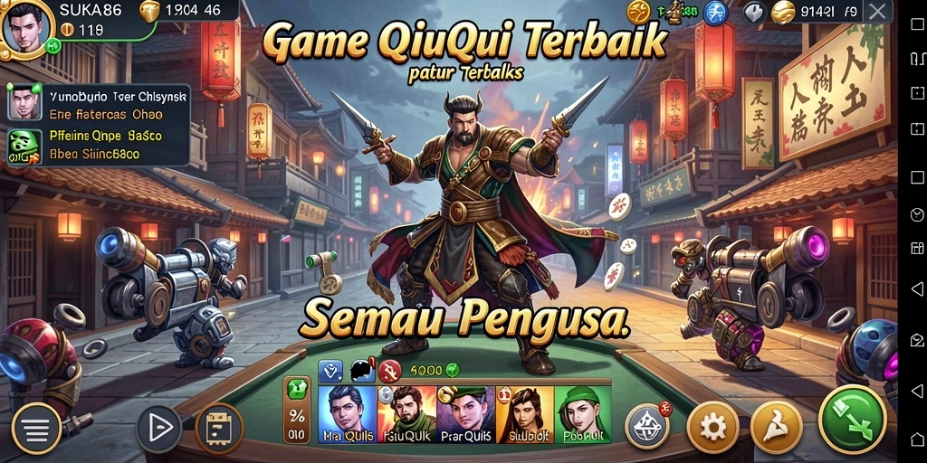 Tampilan gameplay QiuQiu yang seru dan menegangkan.