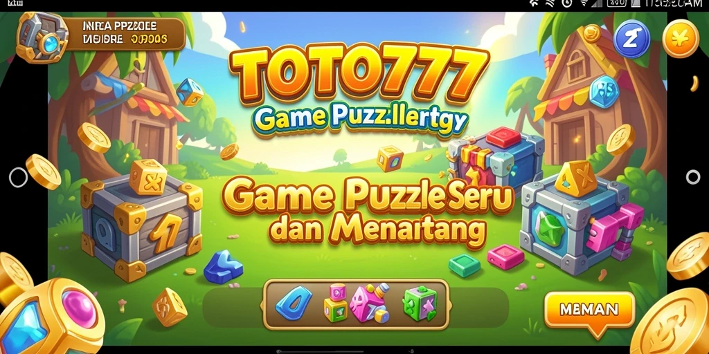 Screenshot TOTO777 menampilkan gameplay seru teka-teki puzzle.