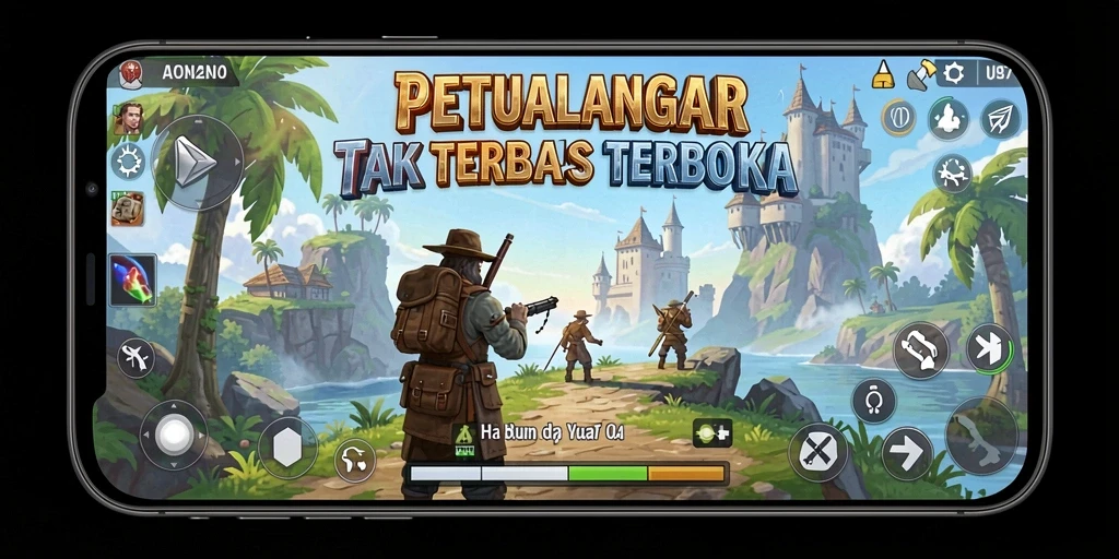 Tampilan gameplay V07 yang menarik di dunia terbuka.