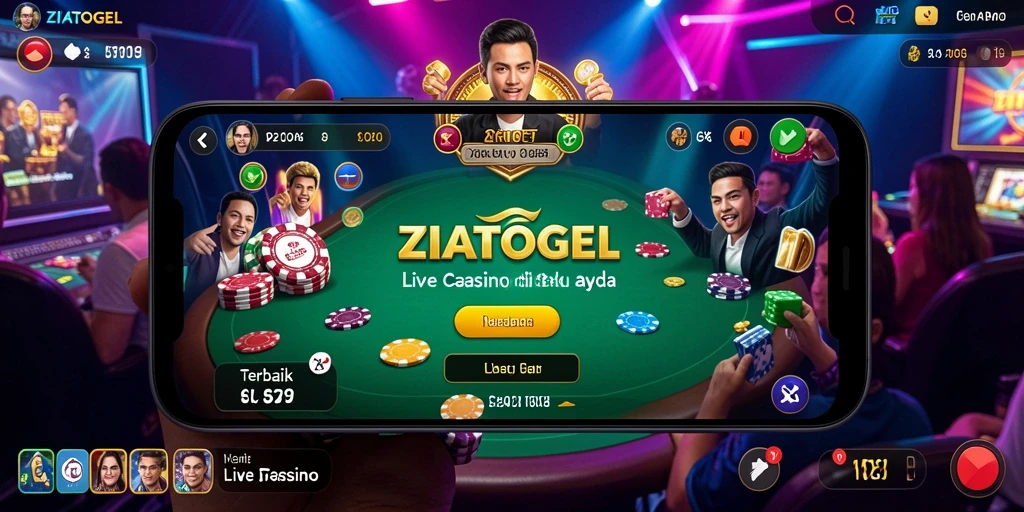 Screenshot gameplay ZIATOGEL yang menunjukkan keseruan live casino.